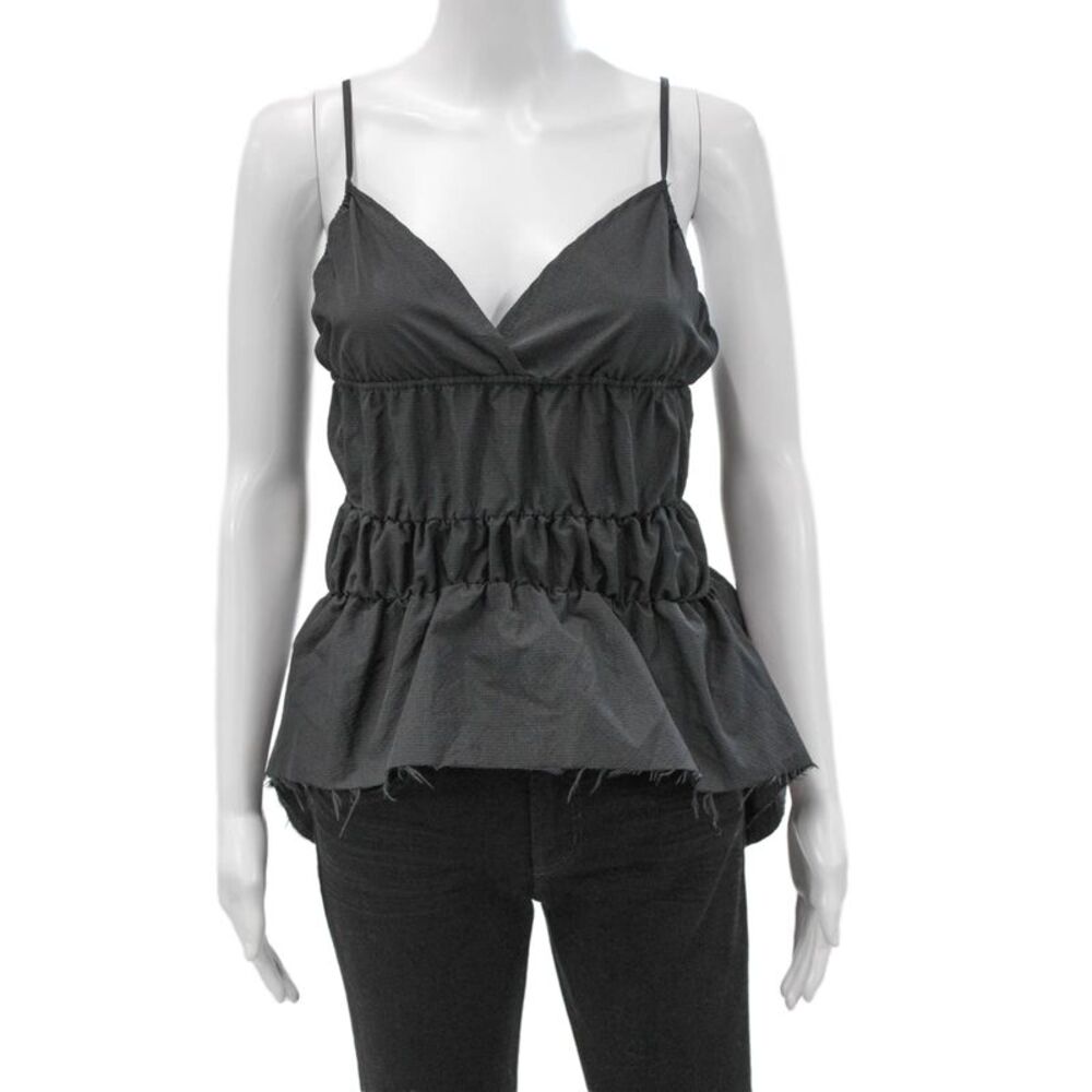 Marques Almeida Women Camisole Gray V-Neck Polyamide Sleeveless Size S